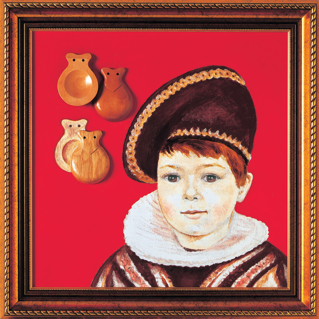 Il nipotino Gabriel (olio su tela, collage) 420×420