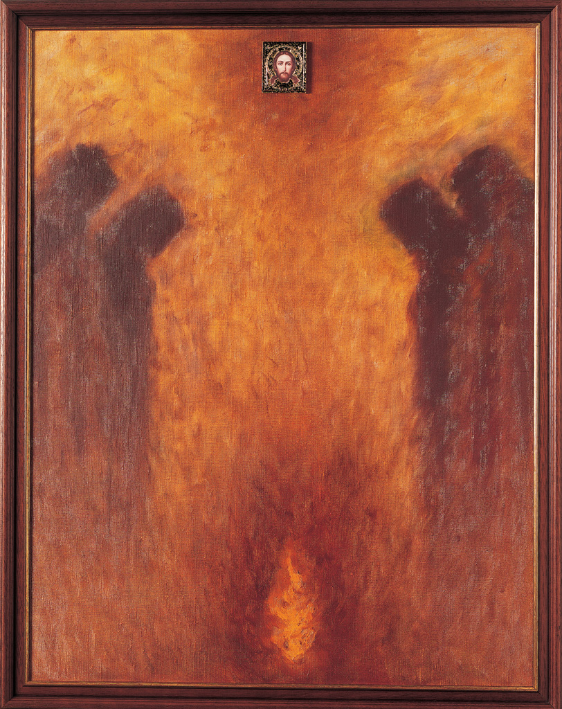 Le deuil (huile sur toile) 900×700