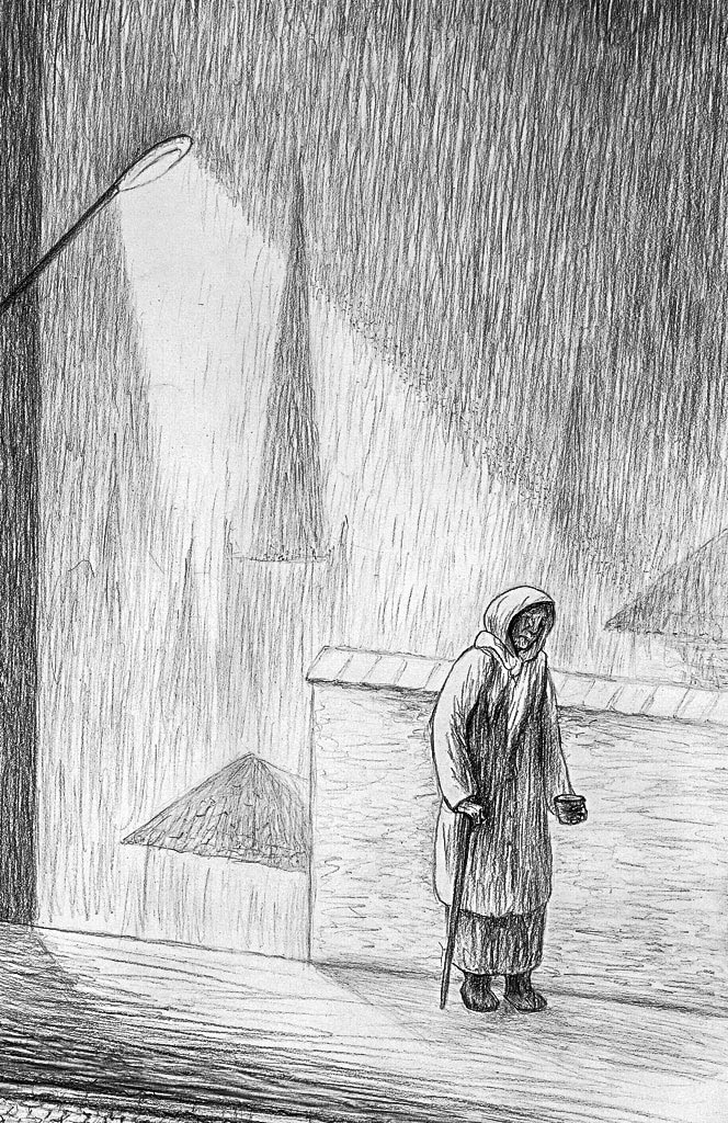 Crépuscule (cliché-verre)  600 x 400