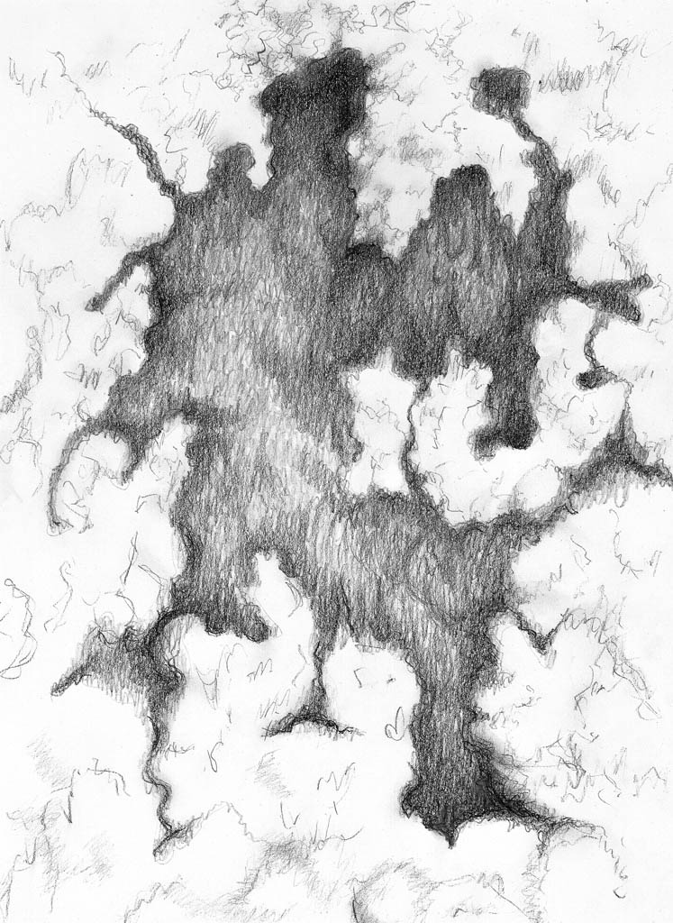 Au dessus des nuages (cliché-verre)  400 x 300