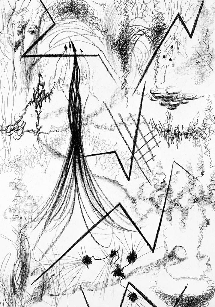 Les décharges de l’âme (cliché-verre)  900 x 650