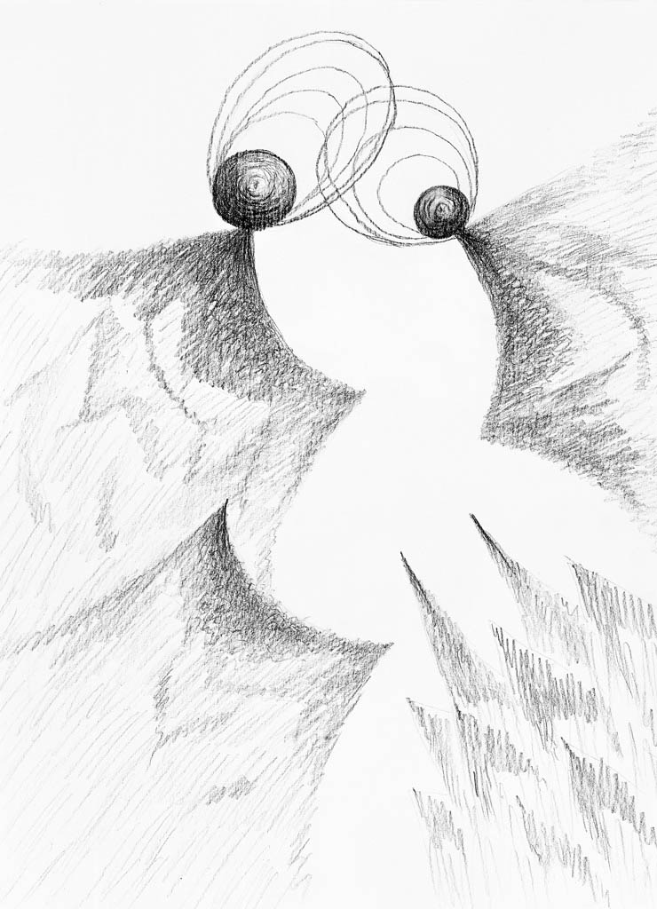 Le rapprochement (cliché-verre)  400 x 300