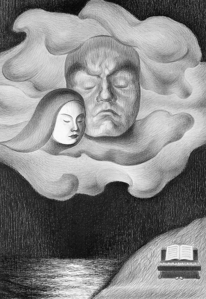 Sonate au Clair de Lune (cliché-verre)  60 x 40