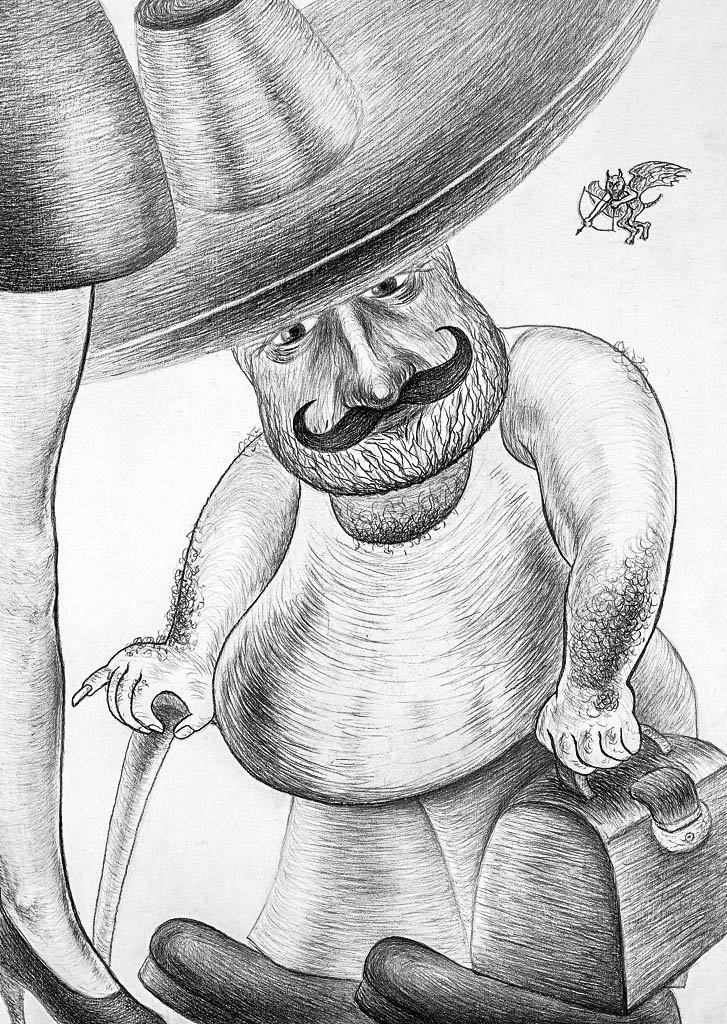 Un cafard  (cliché-verre)  90 x 70