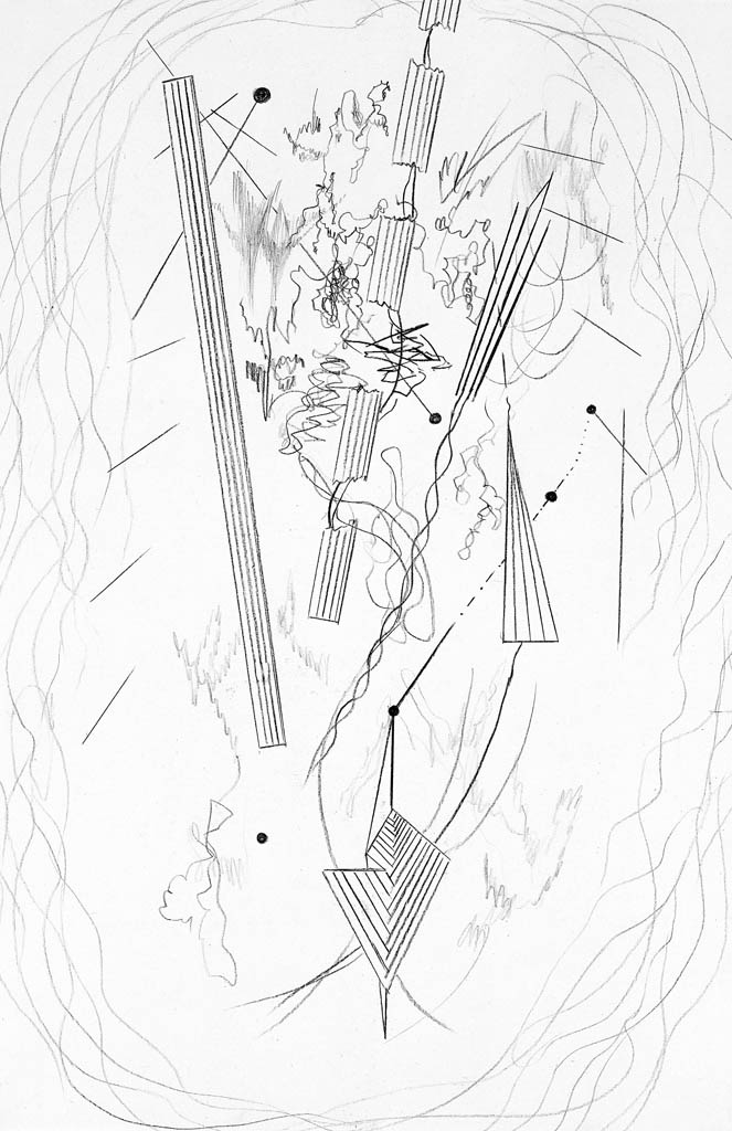 Une cacophonie linéaire  (cliché-verre)  60 x 40