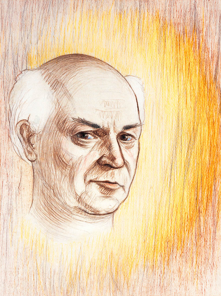 Autoportrait  (crayon de couleur 40X30)