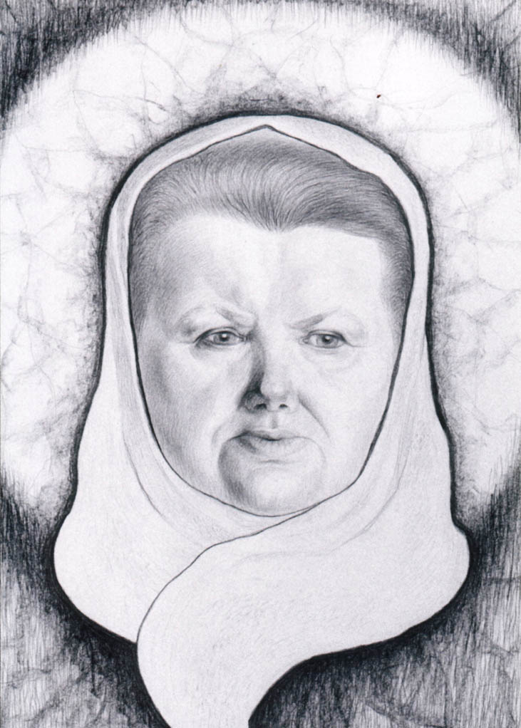 Portrait de l’épouse (cliché-verre, charbon)  900 x 600