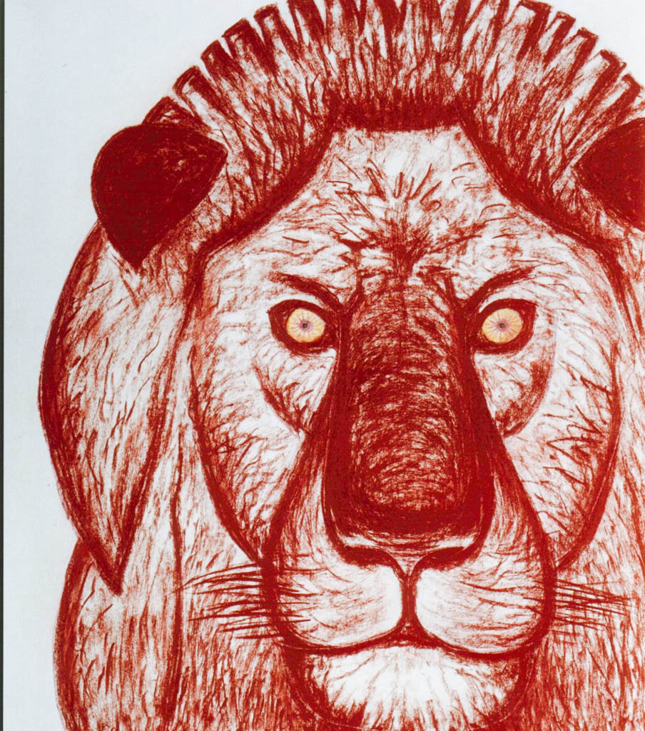 Le Roi des animaux (sanguine)  700 x 600