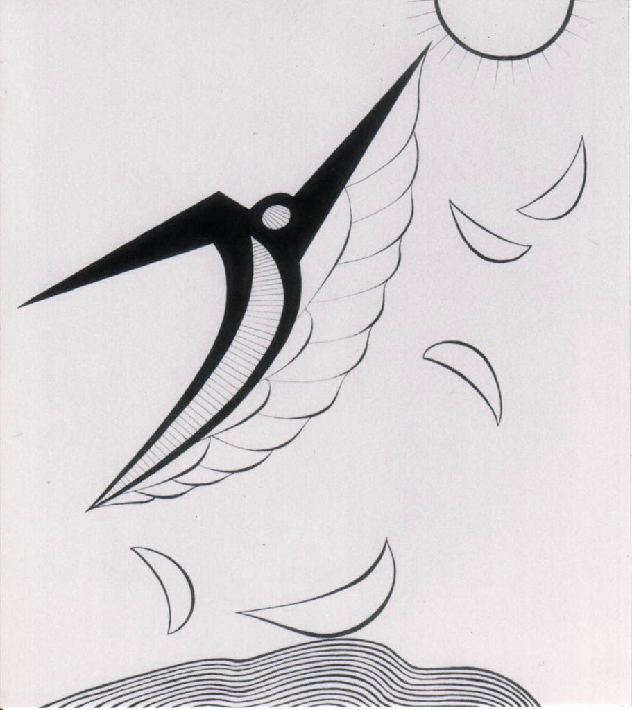 Icare (encre de Chine)  700 x 600