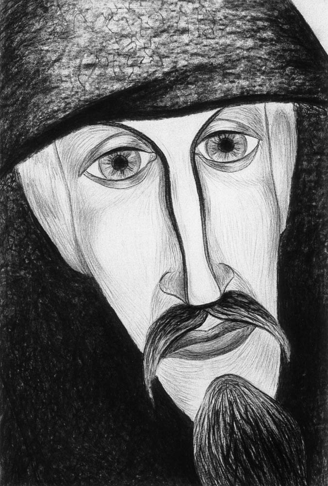 Grigori Narekazi (Kohlezeichnung)  600 x 400