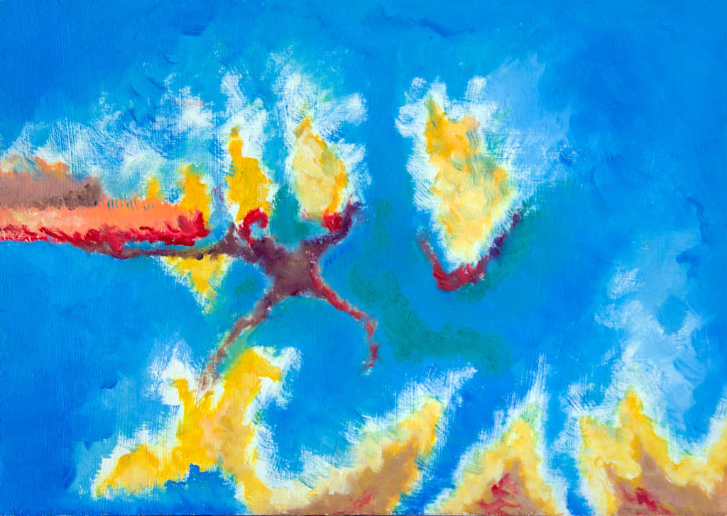 Seligkeit Nr. 3 (Wickelpappe, Öl) 500х350