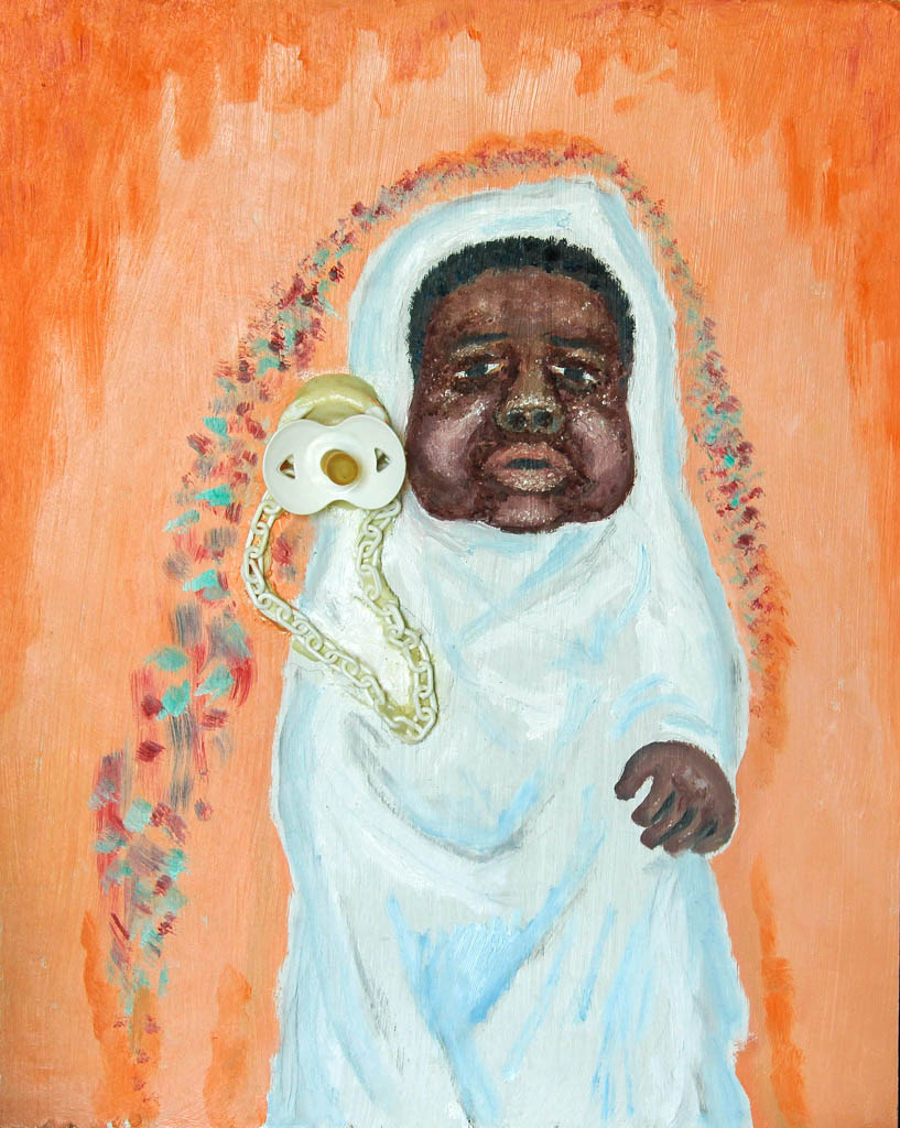 Das Kind Afrikas (Wickelpappe, Öl, Collage) 400х330