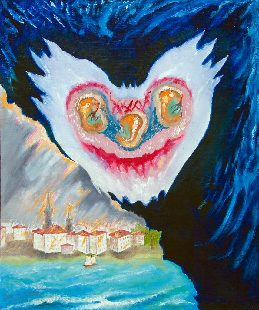 Un sourire de diable (huile sur panneau de fibres de bois) 500х400