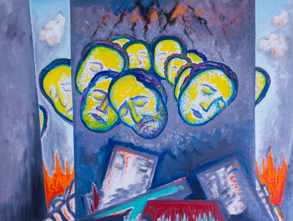 Pour la sculpture «Masque douloureux» nº 2 (panneau de fibres de bois)