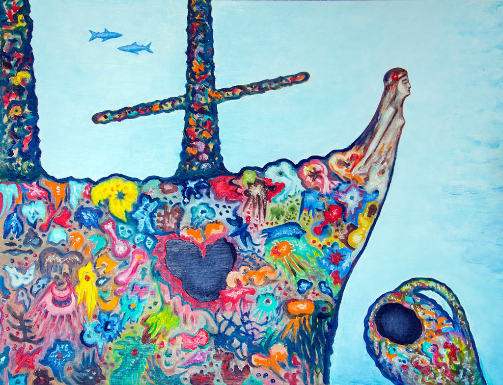 La vie continue (huile sur panneau de fibres de bois) 550х900