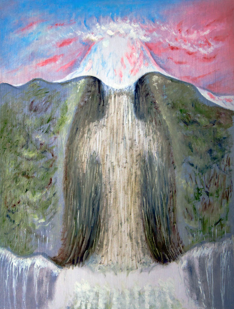 Cascade (huile sur panneau de fibres de bois) 700х500