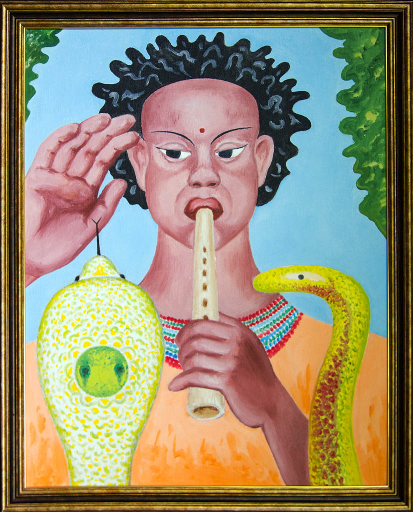 Der junge Zauberer (Malertuch, Öl) 900х700